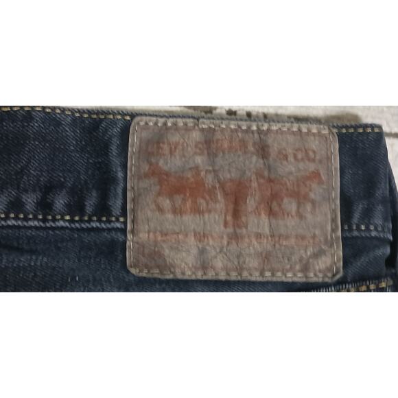 Levis Iconic Straight Leg Men's Button Fly Jeans 34Wx29L Dark Wash Denim - Picture 11 of 11